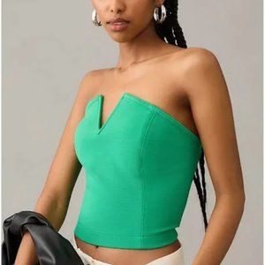 Anthropologie Maeve Corset Top In Green